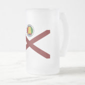 Alabama vlag matglas bierpul (Voorkant rechts)