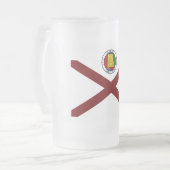 Alabama vlag matglas bierpul (Voorkant links)