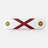 Alabama vlag persoonlijk skateboard (Horizontaal)