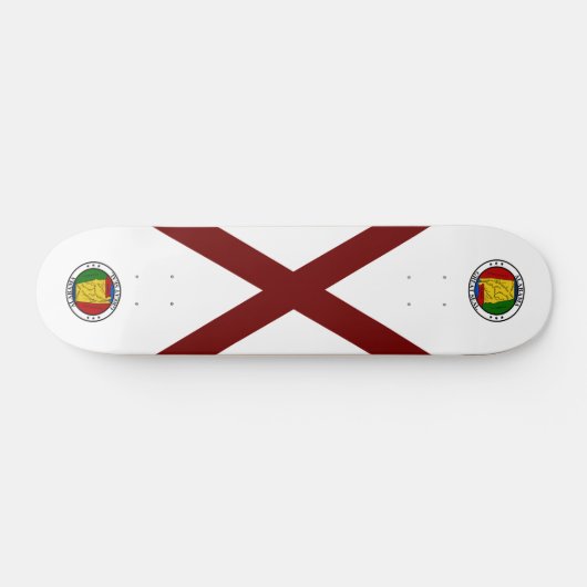 Alabama vlag persoonlijk skateboard (Horizontaal)
