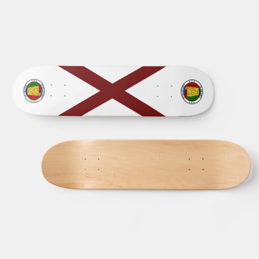 Alabama vlag persoonlijk skateboard (Horizontaal)