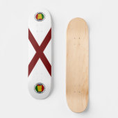 Alabama vlag persoonlijk skateboard (Voorkant)