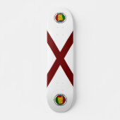 Alabama vlag persoonlijk skateboard (Voorkant)