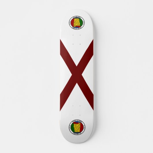 Alabama vlag persoonlijk skateboard (Voorkant)