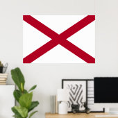 Alabama vlag poster (Thuiskantoor)
