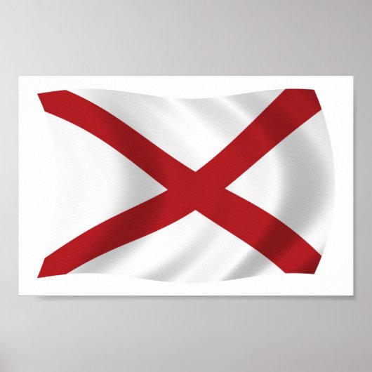Alabama Vlag Poster Afdruk (Voorkant)