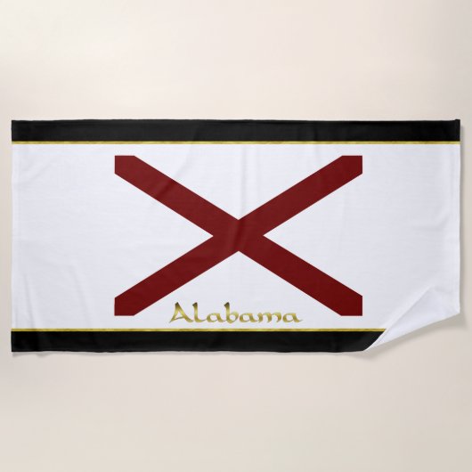 Alabama vlag strandlaken (Voorkant)