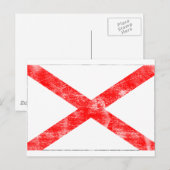 Alabama-vlag (verhit) briefkaart (Voorkant / Achterkant)