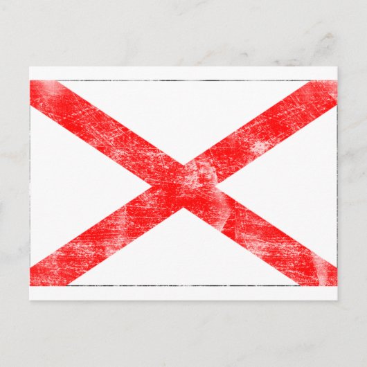 Alabama-vlag (verhit) briefkaart (Voorkant)