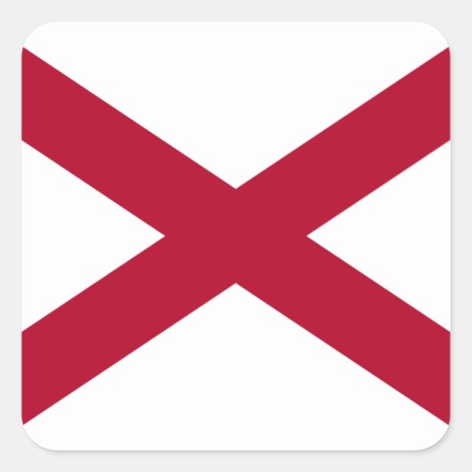 Alabama vlag vierkante sticker (Voorkant)