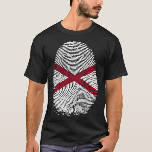 Alabama Vlag Vingerafdruk Het zit in mijn DNA voor T-shirt