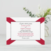 Alabama vlag, vlag van Alabama bruiloft Kaart (Staand voorkant)