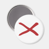 Alabama Vlagmagneet Magneet (Voorkant / Achterkant)