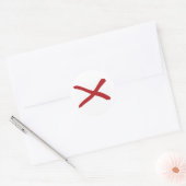 Alabama Vlagsticker Ronde Sticker (Envelop)