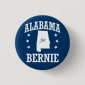 ALABAMA VOOR BERNIE SANDERS RONDE BUTTON 3,2 CM (Voorkant)