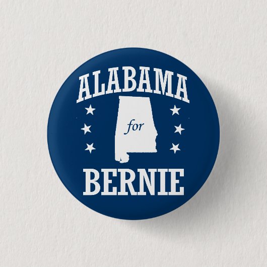 ALABAMA VOOR BERNIE SANDERS RONDE BUTTON 3,2 CM (Voorkant)