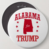 ALABAMA VOOR DONALD TRUMP RONDE BUTTON 6,0 CM (Voorkant /achterkant)