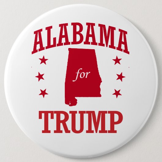 ALABAMA VOOR DONALD TRUMP RONDE BUTTON 6,0 CM (Voorkant)