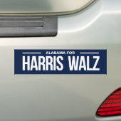 Alabama voor Harris Walz 2024 Bumpersticker (Op auto)