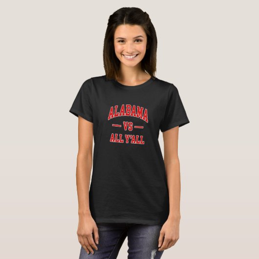 Alabama Vs All Y'all  Throwback  Classic T-shirt (Voorkant volledig)