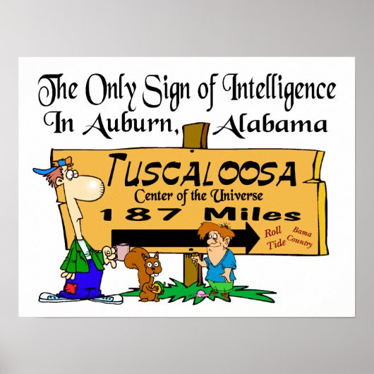 Alabama vs Auburn Rivaliteit Poster (Voorkant)