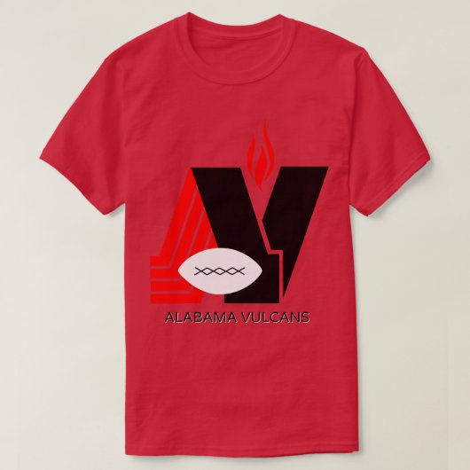 Alabama Vulcans 1979 T-shirt (Design voorkant)
