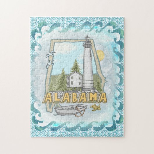 Alabama Vuurtoren Legpuzzel (Verticaal)