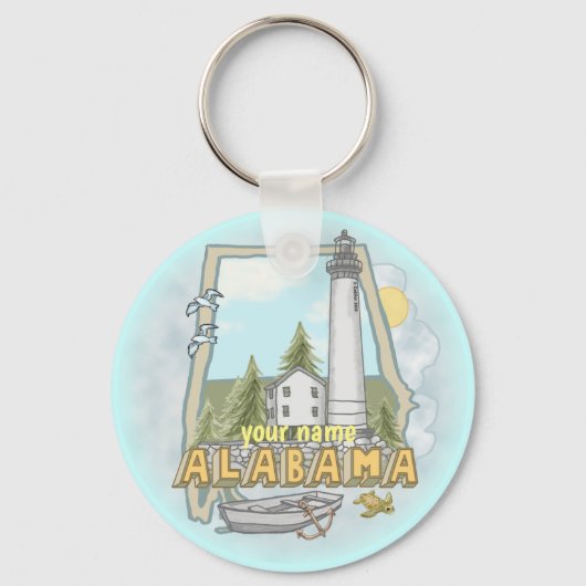 Alabama-vuurtoren-sleutelhanger Sleutelhanger (Voorkant)