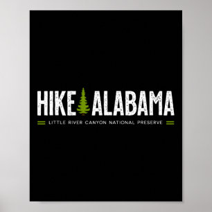 Alabama Wandel Little River Canyon Boom Retro Graf Poster