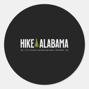 Alabama Wandel Little River Canyon Boom Retro Graf Ronde Sticker