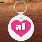 Alabama warm roze hart - Ik hou van al Sleutelhanger (Voorkant)
