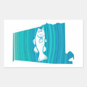 Alabama Wave Vist Rechthoekige Sticker (Voorkant)