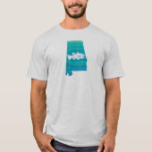 Alabama Wave Vist T-shirt (Voorkant)