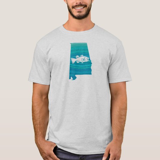 Alabama Wave Vist T-shirt (Voorkant)