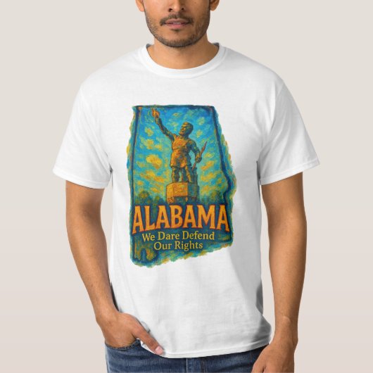 Alabama “We Dare Defend Our Rights” T-Shirt (Voorkant)