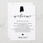 Alabama Weddenschap Welkomstbrief & reiskaart Programmakaart (Voorkant / Achterkant)