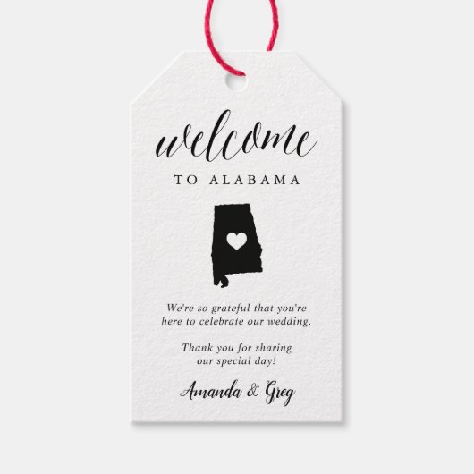 Alabama Wedding Welcome Cadeaulabel (Voorkant)