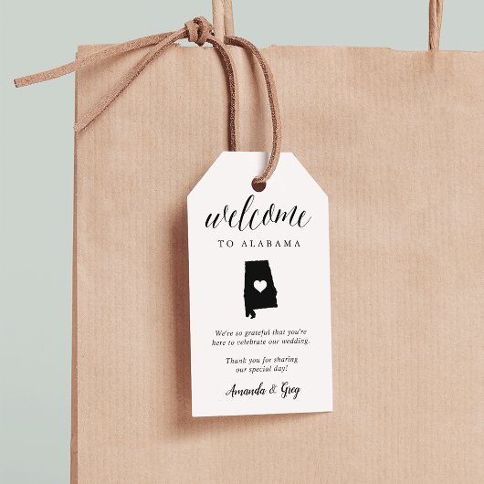 Alabama Wedding Welcome Cadeaulabel
