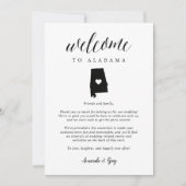 Alabama Wedding Welcome Letter & Itinerary (Voorkant)