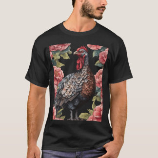 Alabama Wilde Kalkoen Met Camellia Bloemen Oversiz T-shirt