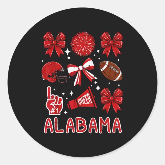 Alabama Women Kids Boys Girls Youth Teen Men  Ronde Sticker (Voorkant)