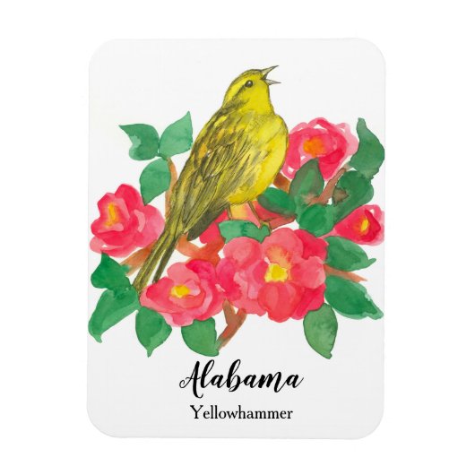 Alabama Yellowhammer State Bird Magneet (Verticaal)