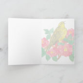 Alabama Yellowhammer State Vogel Camellia Bloem Kaart (Binnen)