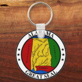 Alabama-zegel Verenigde Staten Amerikaanse vlag Sleutelhanger (Voorkant)