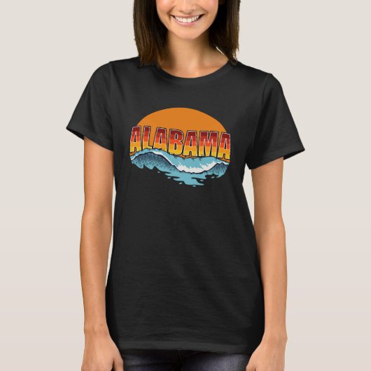 Alabama Zon en Surf Surfen Zonnebaden Alabama Be T-shirt (Voorkant)