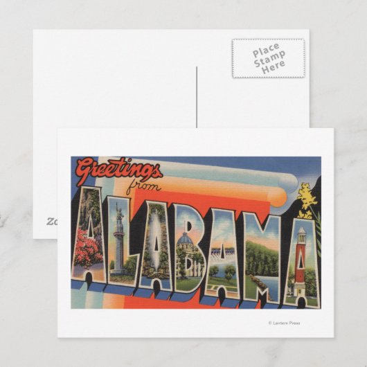 AlabamaLarge Letter ScenesAlabama Briefkaart (Voorkant / Achterkant)