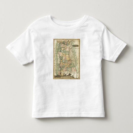 AlabamaPanoramic MapAlabama Kinder Shirts (Voorkant)
