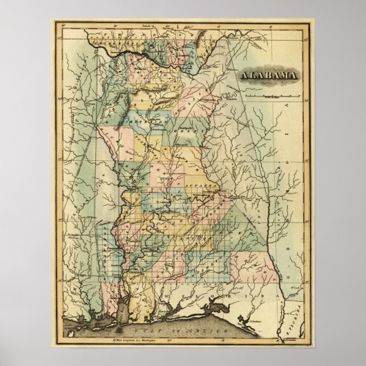 AlabamaPanoramic MapAlabama Poster (Voorkant)