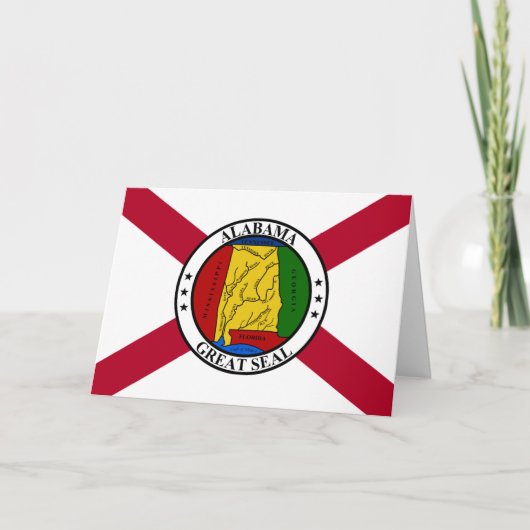 Alabamian Flag & Seal, Flag of Alabama Kaart (Voorkant)