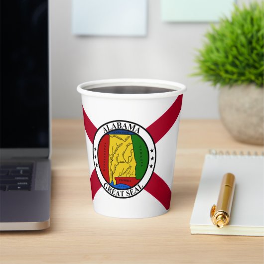 Alabamian Flag & Seal, Flag of Alabama Papieren Bekers (Insitu)